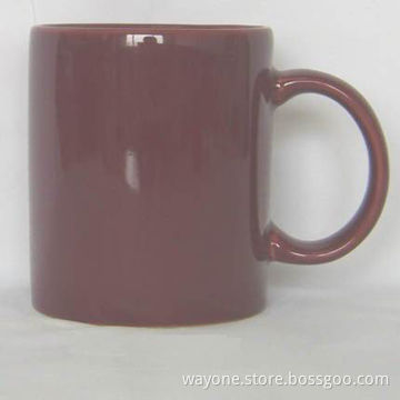 11oz Standard Mug with Shiny Brown Color Glaze, Various Colors Available, Made of Stoneware